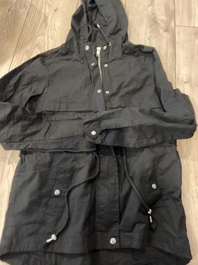 NWT Fashion Nova Black Gimme Some Love Anorak Jacket - Size M